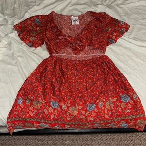 Wicked AF Liliana Mini Dress, M, in red, new